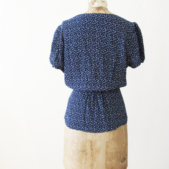 J. Crew Star Print Peplum Shirt 0 XS Viscose - Picture 4 of 5